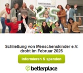 Jetzt spenden für „Schließung von Menschenskinder e.V. droht im Februar 2026